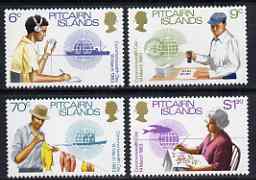 Pitcairn Islands 1983 Commonwealth Day set of 4 unmounted mint, SG 234-37, stamps on radio, stamps on microphones, stamps on ships, stamps on postal, stamps on fishing, stamps on arts