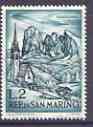 San Marino 1962 Sassolungor 2L from mountaineering issue unmounted mint, SG 670*, stamps on mountains, stamps on tourism