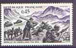 France 1969 Anniversary of Resistance & Liberation - Battle of the Garigliano 45c unmounted mint, SG 1834, stamps on , stamps on  ww2 , stamps on battles, stamps on militaria, stamps on tanks