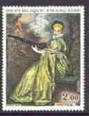 France 1973 French Art - Girl with Lute by Watteau unmounted mint, SG 1988, stamps on arts, stamps on women, stamps on music, stamps on watteau