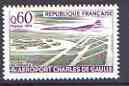 France 1974 Opening of Charles de Gaulle Airport unmounted mint, SG 2032*, stamps on aviation, stamps on airports, stamps on concorde, stamps on personalities, stamps on de gaulle, stamps on  ww1 , stamps on  ww2 , stamps on militaria