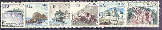 Monaco 1966 750th Anniversary of Monaco Palace set of 6 unmounted mint, SG 833-38, stamps on palaces, stamps on tourism
