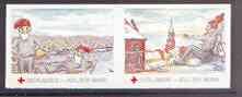 Cinderella - Denmark (Holbaek) 1989 Christmas Red Cross se-tenant set of 2 imperf labels produced by Holbaek Red Cross, unmounted mint, stamps on , stamps on  stamps on christmas, stamps on  stamps on red cross, stamps on  stamps on bridges