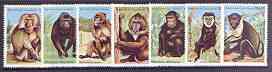 Guinea - Bissau 1983 African Primates perf set of 7 unmounted mint, SG 735-41, stamps on animals, stamps on apes