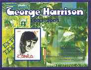 Karelia Republic 2002 George Harrison imperf m/sheet #01 containing 5.00 value, unmounted mint, stamps on music, stamps on pops, stamps on beatles, stamps on personalities, stamps on guitar
