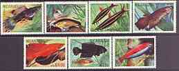 Nicaragua 1981 Tropical Fish complete perf set of 7 unmounted mint, SG 2296-2302*, stamps on , stamps on  stamps on fish, stamps on  stamps on marine life
