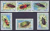 Somalia 1998 Beetles complete perf set of 6 values, unmounted mint, stamps on insects, stamps on beetles