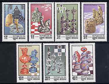 Guinea - Bissau 1983 Chess complete perf set of 7 unmounted mint SG 751-57, stamps on chess