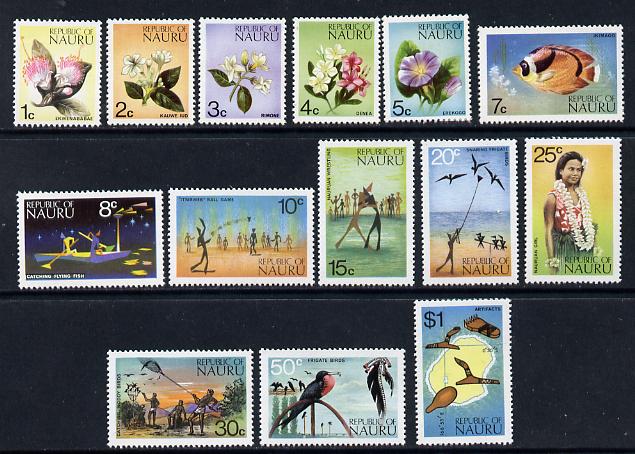 Nauru 1973 pictorial def set complete unmounted mint SG 99-112, stamps on 