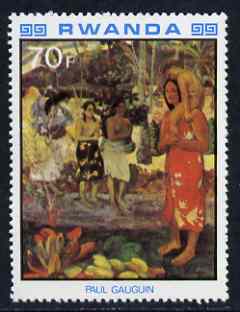 Rwanda 1980 Impressionist Paintings 70F Tahitian Girls by Gauguin unmounted mint, SG 1003, stamps on gauguin, stamps on 