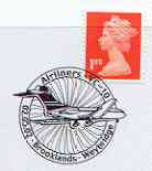 Postmark - Great Britain 2002 cover with Brooklands Airliners cancel illustrated with VC-10, stamps on aviation, stamps on vc 10