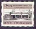 Austria 1963 Stamp Day (PO & Railway Shed) unmounted mint, SG 1408, stamps on , stamps on  stamps on postal, stamps on  stamps on post office, stamps on  stamps on railways