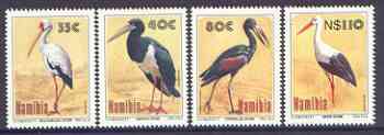 Namibia 1994 Storks complete perf set of 4 unmounted mint, SG 649-52, stamps on storks, stamps on birds