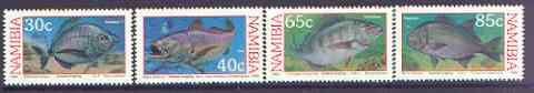 Namibia 1994 Coastal Angling complete perf set of 4 unmounted mint, SG 636-39, stamps on fish