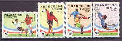 Burkina Faso 1996 Football World Cup perf set of 4 unmounted mint, , stamps on football, stamps on sport