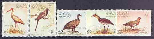 Sahara Republic 1991 Birds complete perf set of 5 values unmounted mint, stamps on birds
