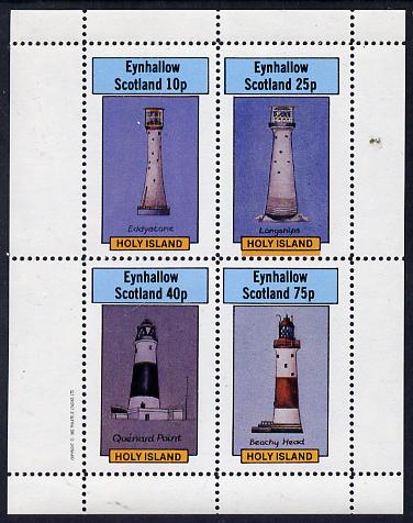 Eynhallow 1982 Lighthouses perf set of 4 values (10p to 75p) unmounted mint, stamps on lighthouses     ships       rescue