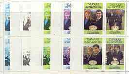 Davaar Island 1986 Royal Wedding perf sheetlet of 4 optd Duke & Duchess of York in gold, the set of 5 progressive proofs, comprising single colour, 2-colour, two x 3-colo..., stamps on royalty, stamps on andrew & fergie