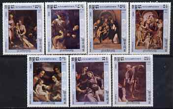 Kampuchea 1984 450th Death Anniversary of Correggio (artist) perf set of 7 unmounted mint, SG 578-84, stamps on arts, stamps on correggio