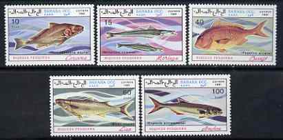 Sahara Republic 1991 Fish complete perf set of 5 values unmounted mint, stamps on fish