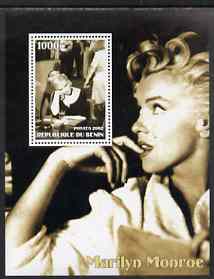 Benin 2002 Marilyn Monroe #2 perf s/sheet containing single value unmounted mint, stamps on , stamps on  stamps on personalities, stamps on  stamps on music, stamps on entertainments, stamps on women, stamps on films, stamps on marilyn monroe, stamps on  stamps on cinema