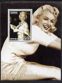 Benin 2002 Marilyn Monroe #4 perf s/sheet containing single value unmounted mint, stamps on personalities, stamps on music, stamps on entertainments, stamps on women, stamps on films, stamps on marilyn monroe, stamps on cinema