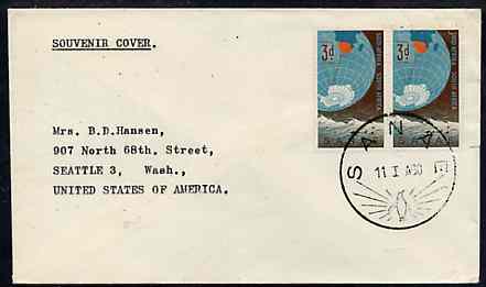 South Africa cover with SANAE illustrated postmark showing a Penguin, stamps on penguins, stamps on polar