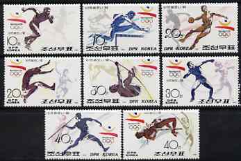 North Korea 1991 Barcelona Olympic Games perf set of 8 unmounted mint, SG N3068-75, stamps on sport, stamps on olympics