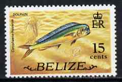 Belize 1974 Dolphin Fish 15c (from def set) unmounted mint SG 369, stamps on fish, stamps on dolphins