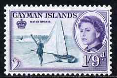Cayman Islands 1962-64 Water Sports 1s9d unmounted mint, SG 176, stamps on sailing, stamps on water sport, stamps on shells