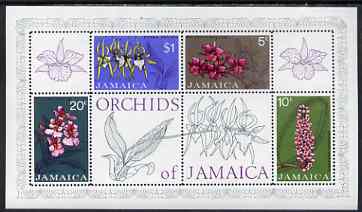 Jamaica 1973 Orchids perf m/sheet unmounted mint , SG MS379, stamps on flowers, stamps on orchids