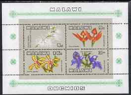 Malawi 1969 Orchids perf m/sheet unmounted mint, SG MS333, stamps on flowers, stamps on orchids