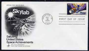 United States 1974 Skylab Space Project on illustrated cover with first day cancel, SG 1527, stamps on space, stamps on satellites