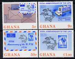 Ghana 1974 Centenary of UPU perf set of 4 unmounted mint, SG 705-08, stamps on , stamps on  upu , stamps on stamp on stamp, stamps on hares, stamps on rabbits, stamps on  upu , stamps on , stamps on stamponstamp