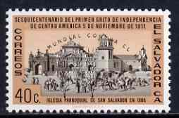 El Salvador 1963 Freedom From Hunger opt on 40c Revolution unmounted mint, SG 1179, stamps on ffh, stamps on food, stamps on revolutions, stamps on  ffh , stamps on 