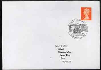 Postmark - Great Britain 2002 souvenir cover for the Salvation Army with Sunbury on Thames cancel illustrated with Sunbury Court, stamps on salvation army, stamps on buildings
