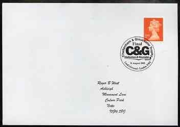 Postmark - Great Britain 2002 cover for C & G Trophy with special illustrated Lord's Ground cancel, stamps on sport, stamps on cricket