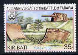 Kiribati 1983 Battle of Tarawa 35c with wmk reading upwards unmounted mint, SG 212w, stamps on battles, stamps on militaria, stamps on  ww2 , stamps on 