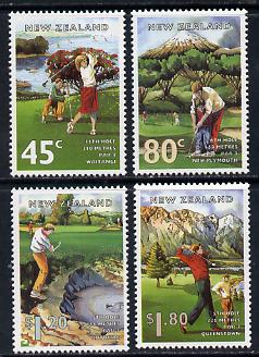 New Zealand 1995 New Zealand Golf Courses set of 4 unmounted mint, SG 1861-64, stamps on golf, stamps on sport
