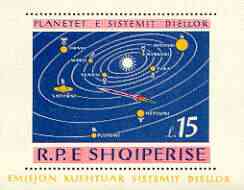 Albania 1964 Solar System Planets perf x imperf m/sheet unmounted mint, SG MS 872a, Mi BL 27, stamps on space, stamps on astrology, stamps on astronomy