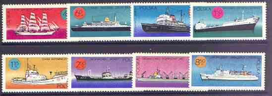 Poland 1971 Polish Ships perf set of 8 unmounted mint, SG 2030-37, stamps on ships, stamps on ice breaker, stamps on lifeboats, stamps on  oil , stamps on ferry