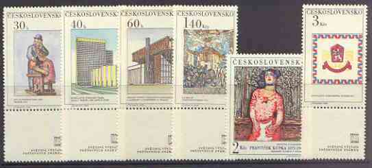 Czechoslovakia 1968 'Praga 68' Stamp Exhibition (3rd Issue) set of 6 unmounted mint, SG 1743-48, stamps on stamp exhibition, stamps on arts, stamps on tapestry, stamps on radio, stamps on 