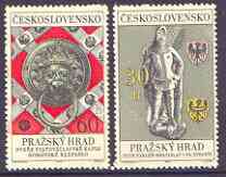 Czechoslovakia 1969 Prague Castle (4th series) set of 2 unmounted mint, SG 1740-41, stamps on arts, stamps on castles, stamps on mosaics