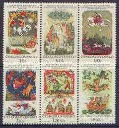 Czechoslovakia 1968 Slovak Fairy Tales perf set of 6 unmounted mint, SG 1795-1800, stamps on literature, stamps on fairy tales, stamps on 