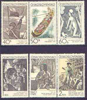 Czechoslovakia 1971 Graphic Art (1st issue) perf set of 6 unmounted mint, SG 1930-35, stamps on arts, stamps on fruit, stamps on 