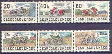 Czechoslovakia 1974 Motorcycles perf set of 6 unmounted mint, SG 2234-39, stamps on motorbikes