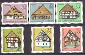 Germany - East 1981 Half-Timbered Buildings perf set of 6 unmounted mint, SG E2336-41, stamps on buildings