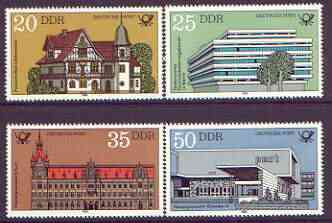 Germany - East 1982 Post Office Buildings perf set of 4 unmounted mint, SG E2382-85, stamps on post offices