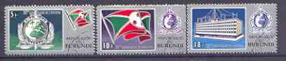 Burundi 1973 Interpol 'Postage' set of 3 fine used, SG 811-13, stamps on police