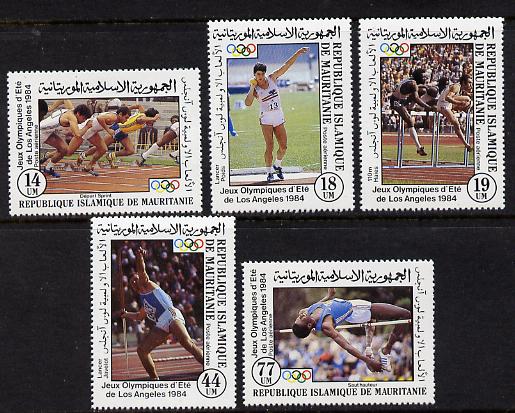 Mauritania 1984 Olympic Games set of 5 unmounted mint (SG 796-800)*, stamps on olympics, stamps on sport